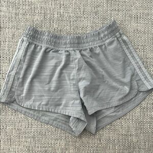 Adidas Gray Athletic Shorts with Elastic Waistband